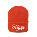 Oregon Beanie - Adult Hand Lettered Embroidered Oregon Knit Hat-6