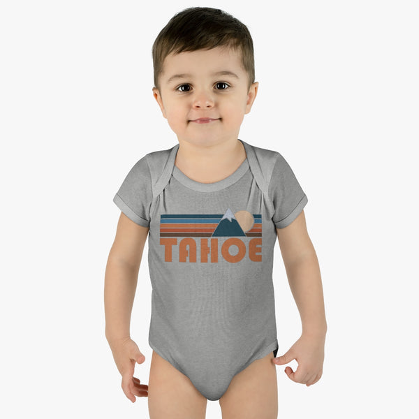 Tahoe Baby Bodysuit - Retro Mountain Tahoe, California Baby Bodysuit