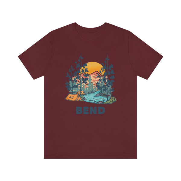 Bend, Oregon T-Shirt - Mountain Illustration Bend Washington Shirt