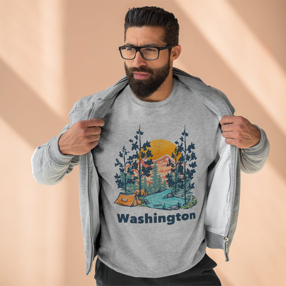 Premium Washington Sweatshirt - Unisex Premium Crewneck Washington Sweatshirt