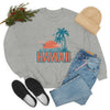 Hawaii Sweatshirt - Unisex Retro Palm Tree Hawaii Crewneck Sweatshirt