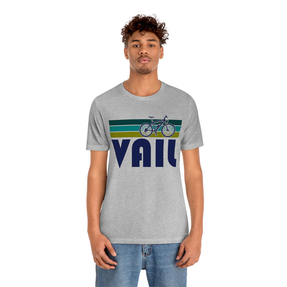 Vail T-Shirt - Retro Mountain Bike Adult Unisex Vail, Colorado T Shirt