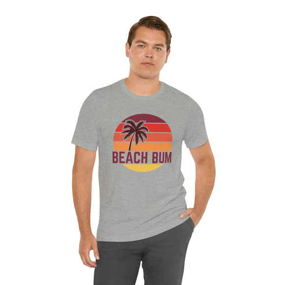 Beach Bum T-Shirt - Retro Palm Tree Unisex Beach Bum Shirt