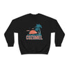 Cozumel, Mexico Sweatshirt - Unisex Retro Palm Tree Crewneck Cozumel Sweatshirt