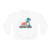 Newport Beach, California Sweatshirt - Unisex Retro Palm Tree Crewneck Newport Beach Sweatshirt
