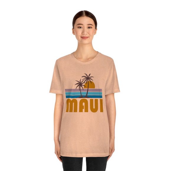 Maui, Hawaii T-Shirt - Retro Palm Tree Unisex Maui Shirt