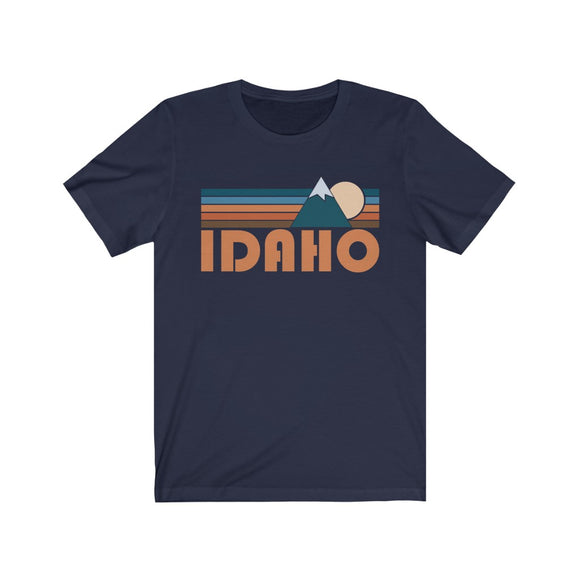 Idaho T-Shirt - Retro Mountain Adult Unisex Idaho T Shirt