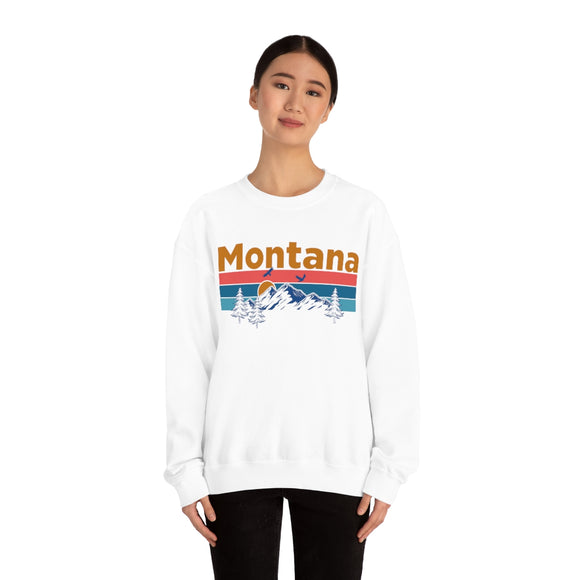 Montana Sweatshirt - Mountain & Birds Unisex