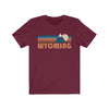 Wyoming T-Shirt - Retro Mountain Adult Unisex Wyoming T Shirt