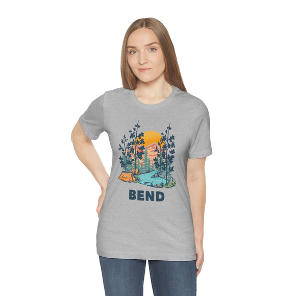 Bend, Oregon T-Shirt - Mountain Illustration Bend Washington Shirt