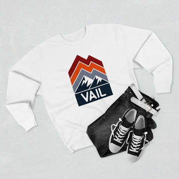 Premium Vail Sweatshirt - Retro Unisex Premium Crewneck Vail, Colorado Sweatshirt - 0