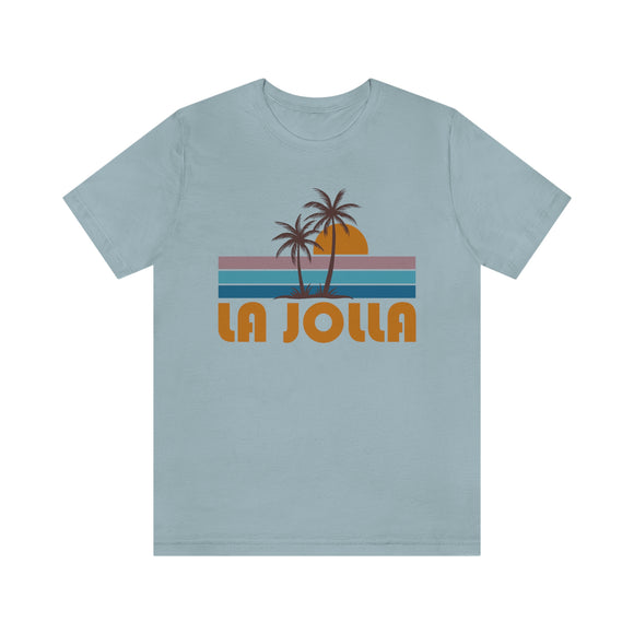 La Jolla, California T-Shirt - Retro Palm Tree Unisex La Jolla Shirt