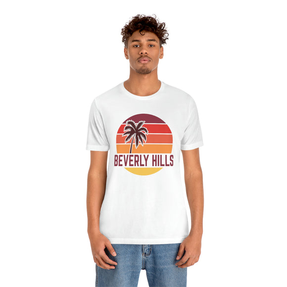 Beverly Hills, California T-Shirt - Retro Palm Tree Unisex Beverly Hills Shirt