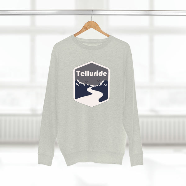 Premium Telluride, Colorado Crewneck Sweatshirt - Retro Unisex Sweatshirt