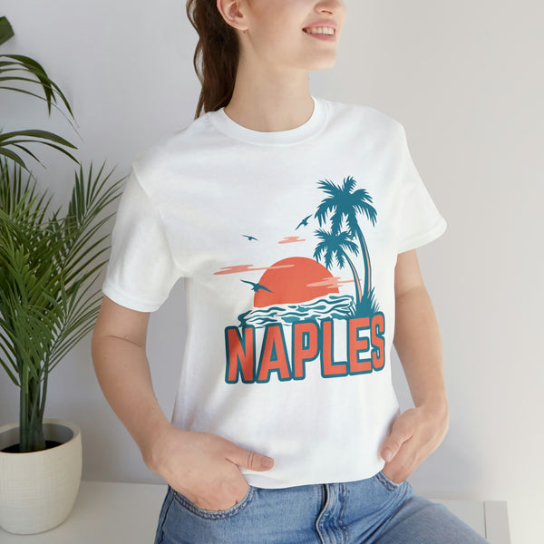 Naples, Florida T-Shirt - Retro Palm Tree & Beach Unisex Naples Shirt