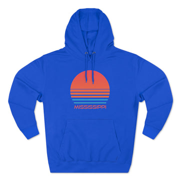 Buy royal-blue Premium Mississippi Hoodie - Retro 80s Unisex Sweatshirt