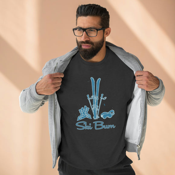 Premium Ski Bum Crewneck Sweatshirt - Retro Unisex Sweatshirt