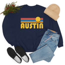 Austin, Texas Sweatshirt - Retro Sunset Unisex-31