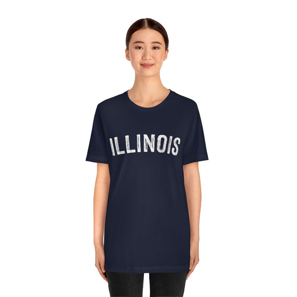 Illinois T-Shirt - Paint Text Unisex Illinois Shirt