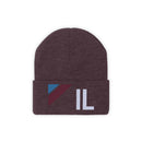 Illinois Beanie - Adult Embroidered Retro Illinois Knit Hat-17