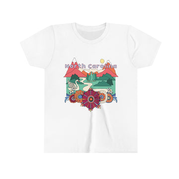 North Carolina Youth T-Shirt - Boho North Carolina Kid's TShirt - 0