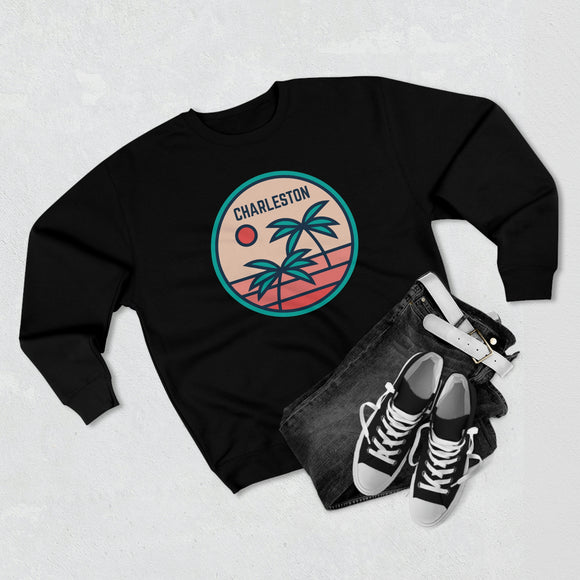 Premium Charleston, South Carolina Crewneck Sweatshirt - Retro Unisex Sweatshirt