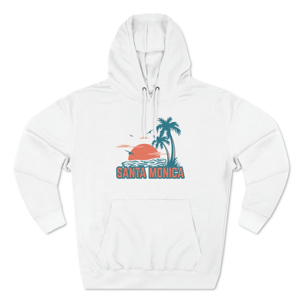 Premium Santa Monica, California Hoodie - Palm Tree Unisex Sweatshirt
