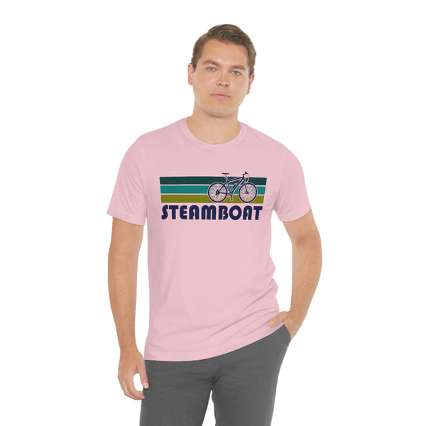 Steamboat T-Shirt - Retro Mountain Bike Adult Unisex Steamboat, Colorado T Shirt