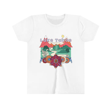 Lake Tahoe Youth T-Shirt - Boho California Kid's TShirt - 0