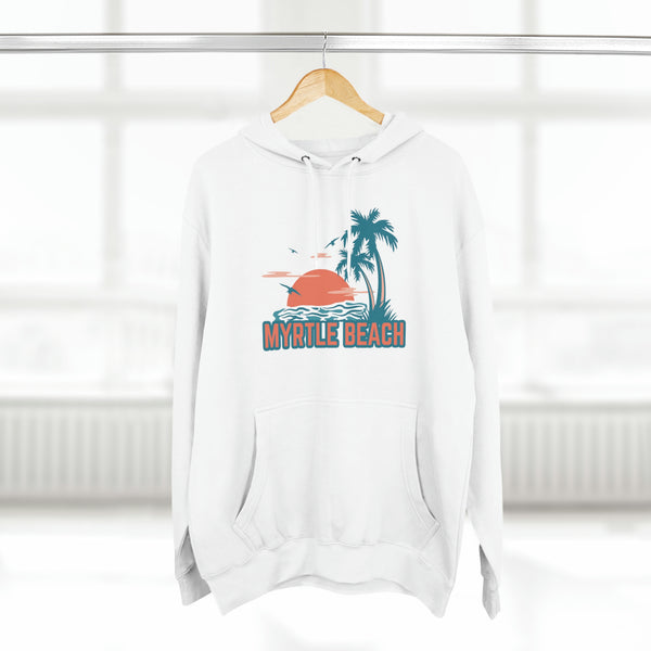Premium Myrtle Beach, South Carolina Hoodie - Palm Tree Unisex Sweatshirt