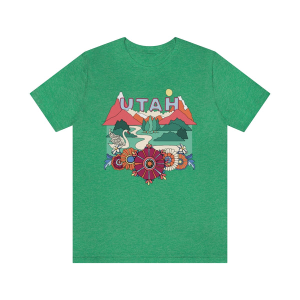 Utah T-Shirt - Retro Mountain / Hippie Style Utah Shirt