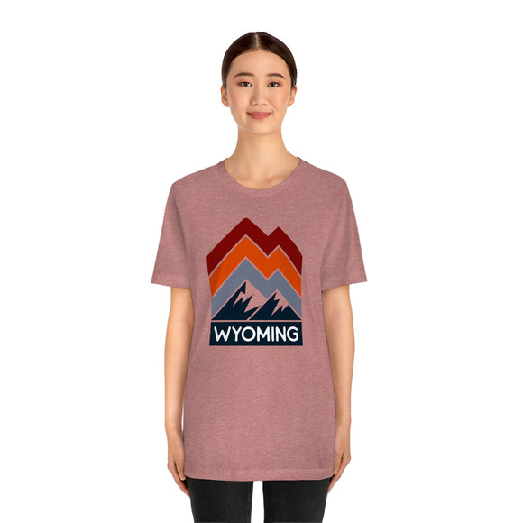 Wyoming T-Shirt - Retro Mountain Unisex Wyoming Shirt
