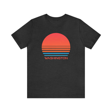 Buy dark-grey-heather Washington T-Shirt - Retro 80s Unisex Washington Shirt