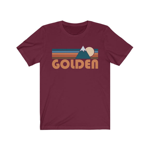 Golden, Colorado T-Shirt - Retro Mountain Adult Unisex Golden T Shirt