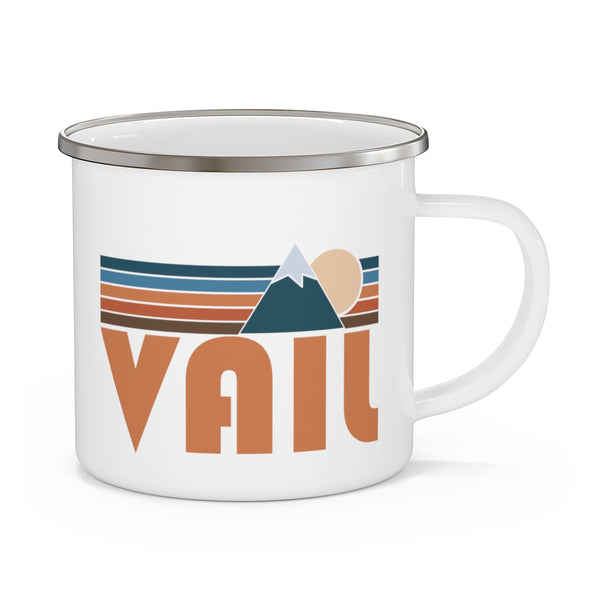 Vail, Colorado Camp Mug - Retro Mountain Enamel Campfire Vail Mug