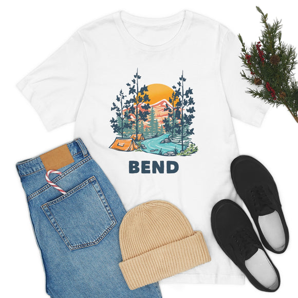 Bend, Oregon T-Shirt - Mountain Illustration Bend Washington Shirt