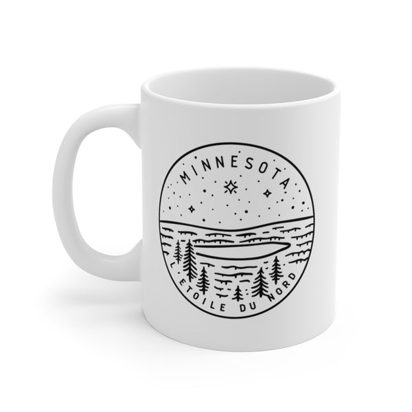 Minnesota Mug - State Design White Ceramic Minnesota Mug (11oz & 15oz)