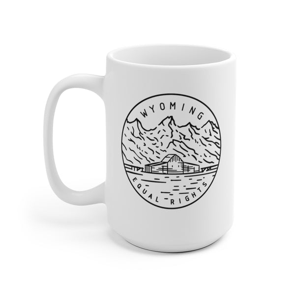 Wyoming Mug - State Design White Ceramic Wyoming Mug (11oz & 15oz)