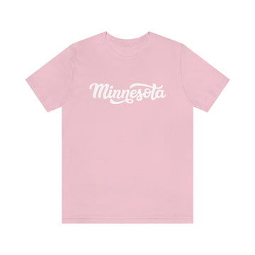 Buy pink Minnesota T-Shirt - Hand Lettered Unisex Minnesota Shirt