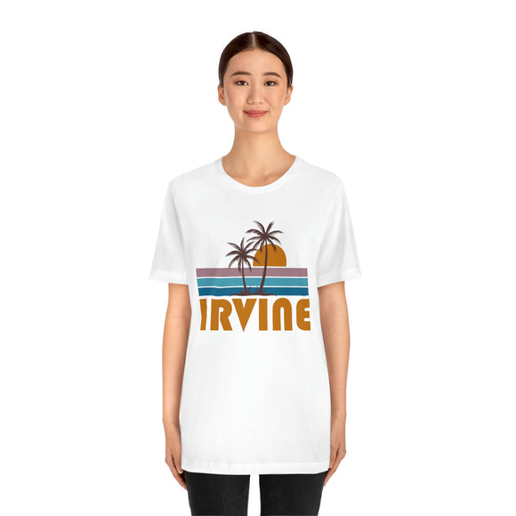 Irvine, California T-Shirt - Retro Palm Tree Unisex Irvine Shirt