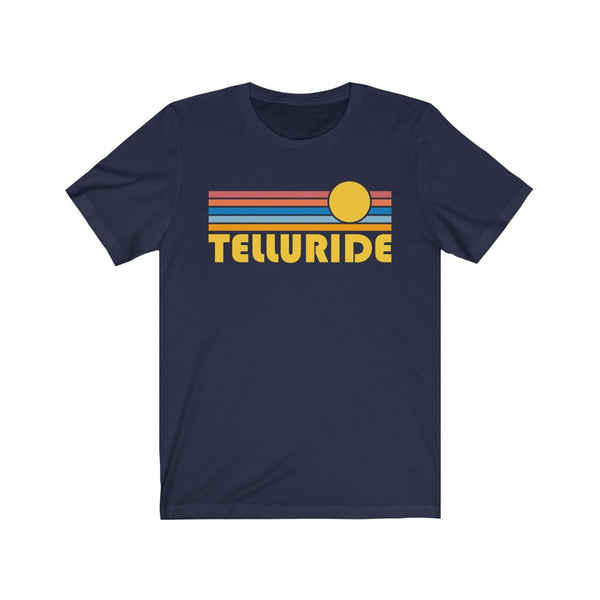 Telluride, Colorado T-Shirt - Retro Sunrise Adult Unisex Telluride T Shirt
