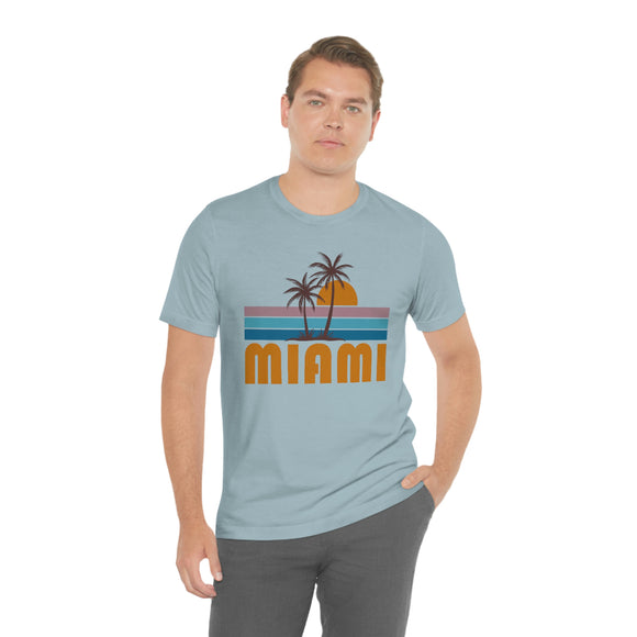 Miami, Florida T-Shirt - Retro Palm Tree Unisex Miami Shirt