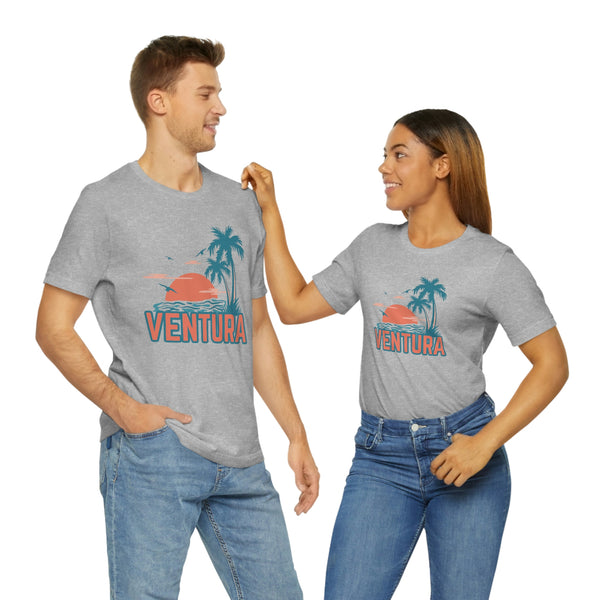 Ventura, California T-Shirt - Retro Palm Tree & Beach Unisex Ventura Shirt