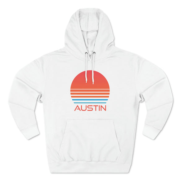 Premium Austin, Texas Hoodie - Retro 80s Unisex Sweatshirt