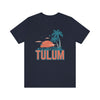 Tulum, Mexico T-Shirt - Retro Palm Tree & Beach Unisex Tulum Shirt