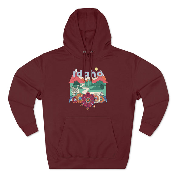 Premium Idaho Hoodie - Boho Unisex Sweatshirt