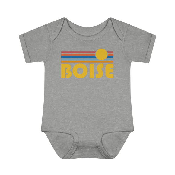 Boise Baby Bodysuit - Retro Sun Boise, Idaho Baby Bodysuit