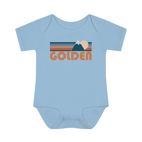 Golden Baby Bodysuit - Retro Mountain Golden, Colorado Baby Bodysuit