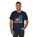 Jekyll Island, Georgia T-Shirt - Retro Palm Tree & Beach Unisex Jekyll Island Shirt-92