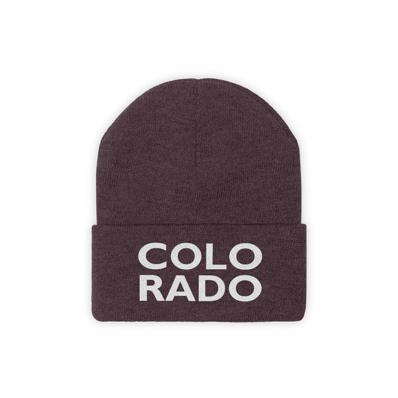 Colorado Beanie - Adult Embroidered Two Line Colorado Knit Hat